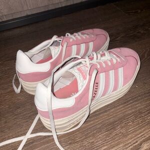 Adidas Gazelle Pink and White Women's Sneakers